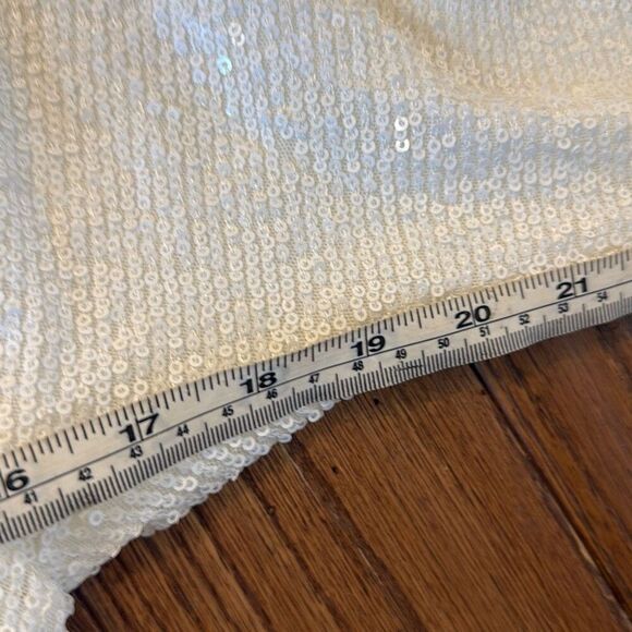 Pretty Lavish UK Alexis white sequin dolman sleeve maxi gown 6 - Picture 10 of 13